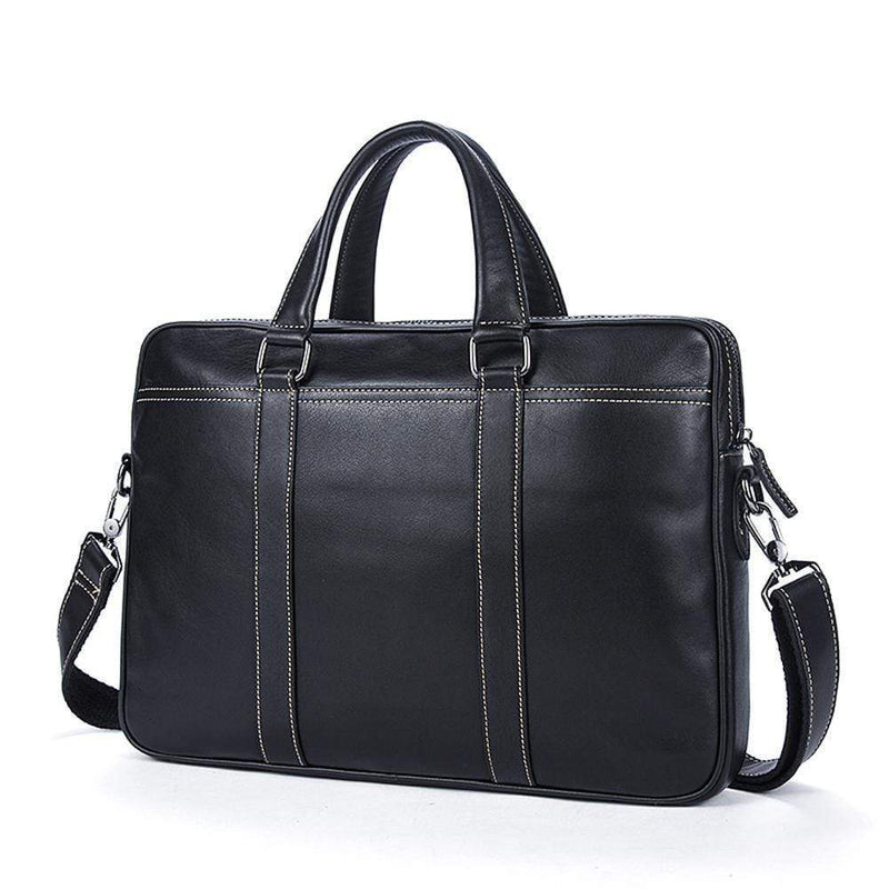 Rossie Viren Vintage Leather Briefcase Tote Business Satchel Bag-1