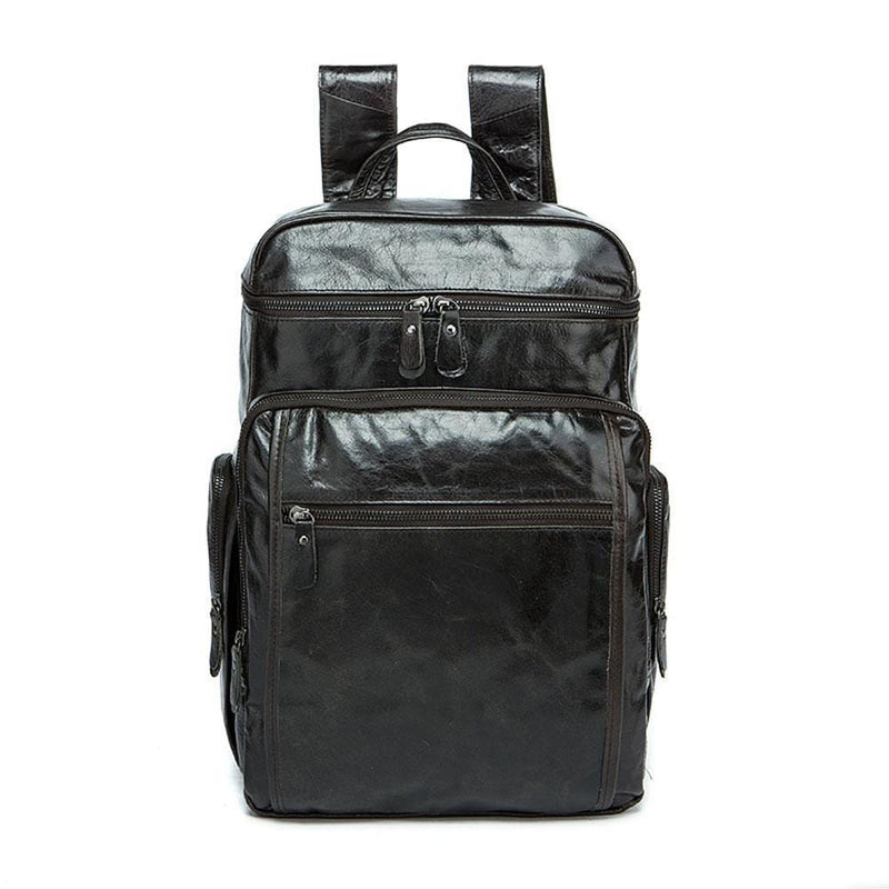 Rossie Viren  Vintage Leather Large Volume  Backpack,Rucksack,Knapsack For Men-0