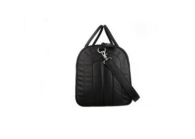 Rossie Viren Vintage Leather Pleated Duffel Travel Weekend Holdall Bags-9