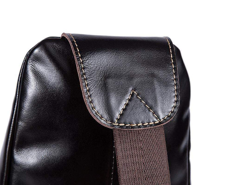 Rossie Viren Vintage Leather Sling Bag Shoulder USB Charging Crossbody Men Chest Bags Outdoor Sport Travel Daypack-6