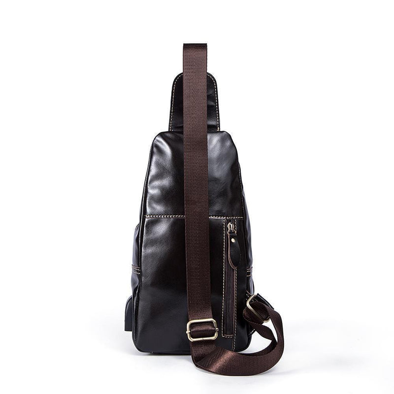 Rossie Viren Vintage Leather Sling Bag Shoulder USB Charging Crossbody Men Chest Bags Outdoor Sport Travel Daypack-2
