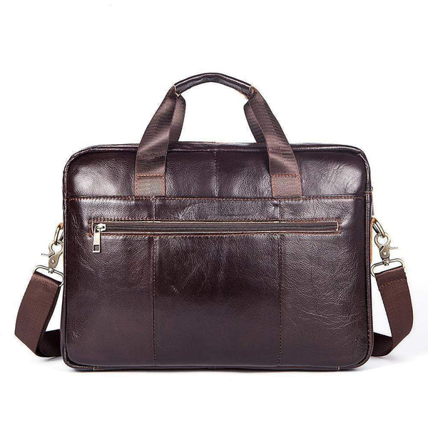 Rossie Viren Vintage Retro Brown  Leather Men's  Briefcase Messenger  Bag-0