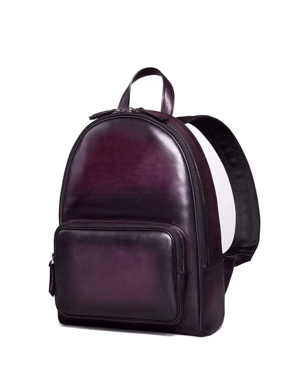 Small Vintage Leather Backpack-0