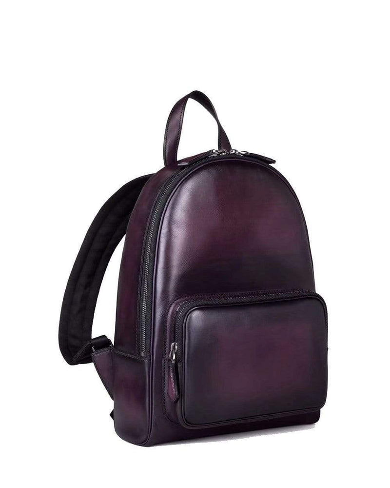 Small Vintage Leather Backpack-3