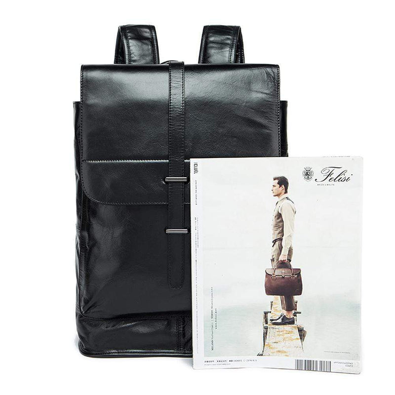 Vintage Leather  Unisex Backpack Messenger Bag Satchel Laptop Travel Rucksack-3