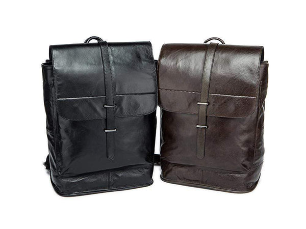 Vintage Leather  Unisex Backpack Messenger Bag Satchel Laptop Travel Rucksack-0