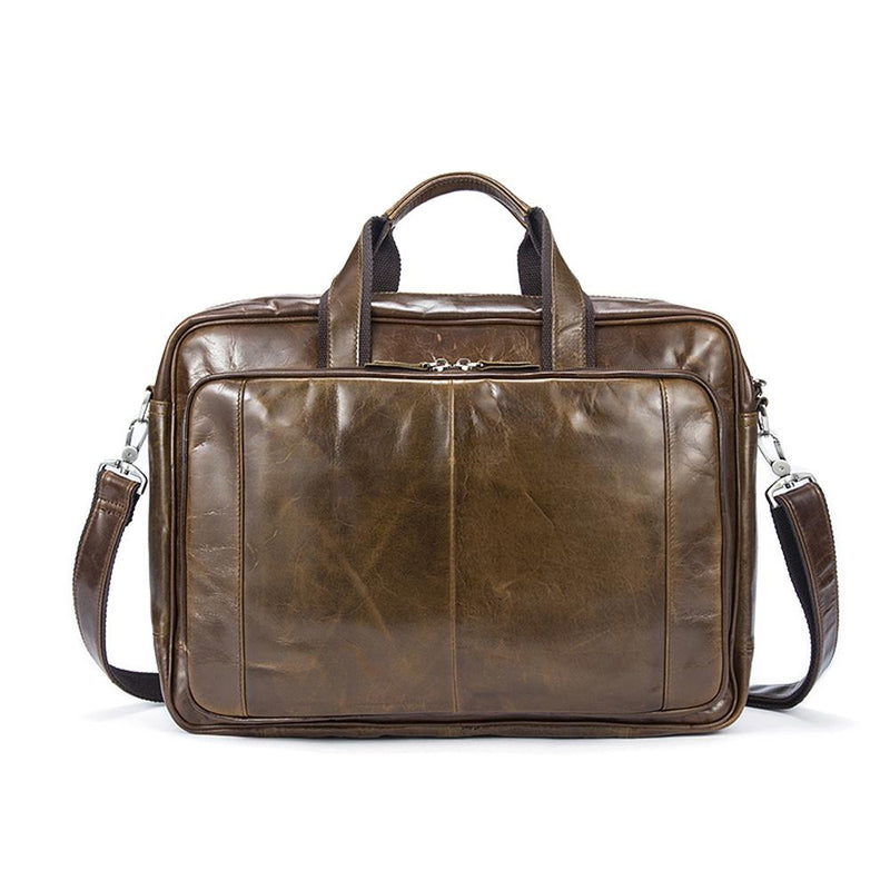 Vintage Solid Color Multi-Functional Men’s Business Leather Cross Bag ,Large Volume Casual Handbags-0