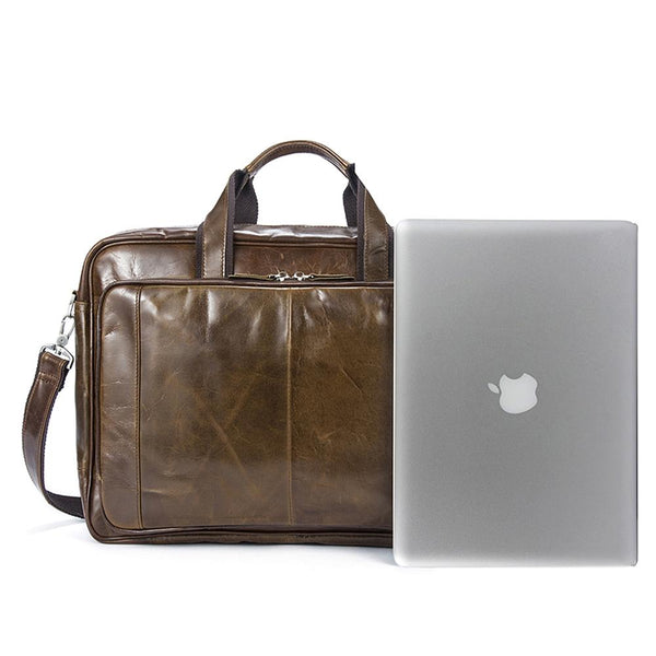 Vintage Solid Color Multi-Functional Men’s Business Leather Cross Bag ,Large Volume Casual Handbags-1