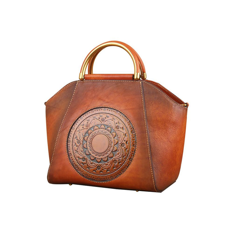 Women Vintage Leather Handbag Shoulder Purse Satchel Tote Crossbody Bag-6