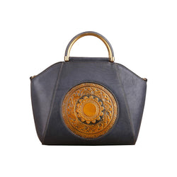 Women Vintage Leather Handbag Shoulder Purse Satchel Tote Crossbody Bag-9