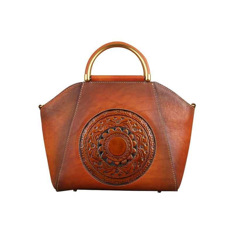 Women Vintage Leather Handbag Shoulder Purse Satchel Tote Crossbody Bag-5