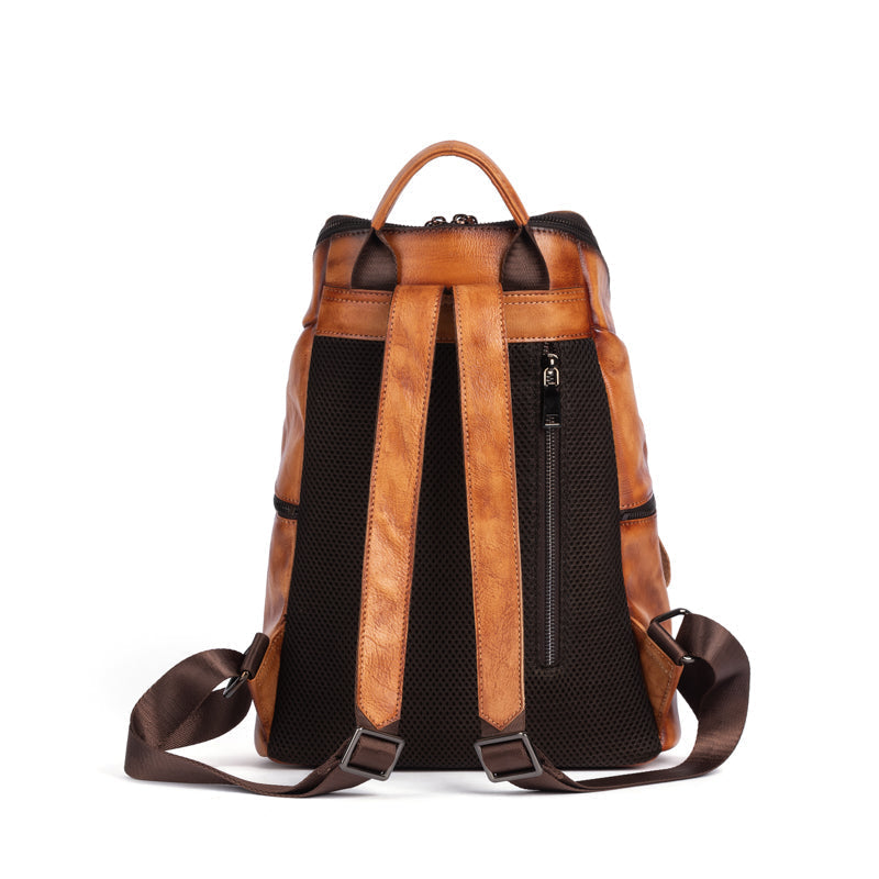Womens Vintage Leather Large Backpack-13