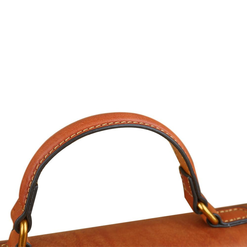 Womens  Vintage Leather Tote Handbag Small Top-Handle Bags-5